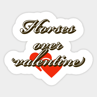 Horses over valentine Sticker